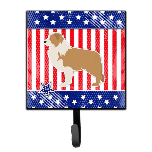 Jensendistributionservices USA Patriotic Red Border Collie Leash or Key Holder MI1711680 - main